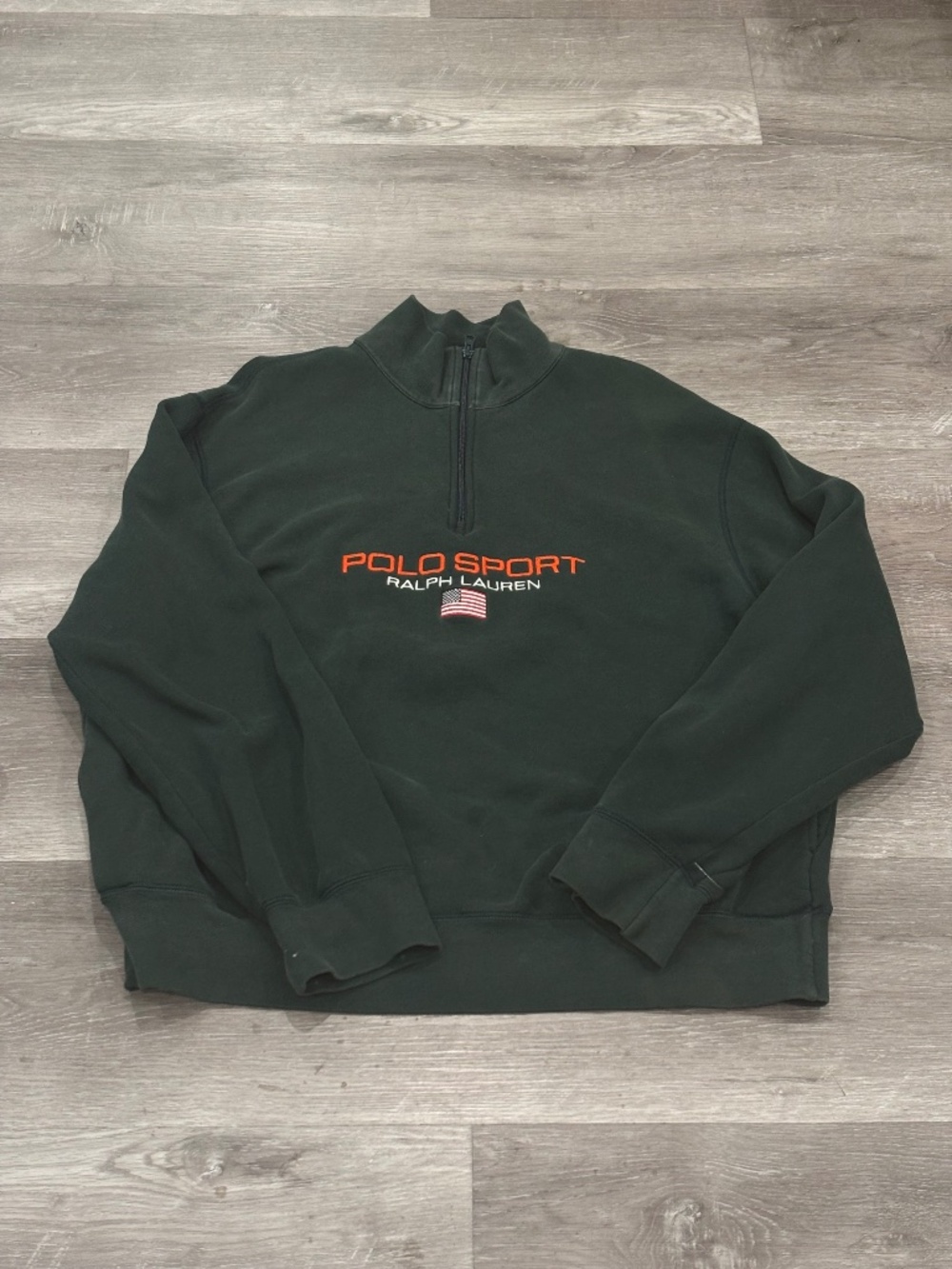 Vintage 90's Polo Sport Ralph Lauren Quarter Zip Sweatshirt Team USA Mens XXL